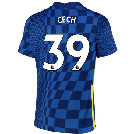 Niño Fútbol Camiseta Petr Cech #39 Azul Oscuro 1ª Equipación 2021/22 Camisa Chile
