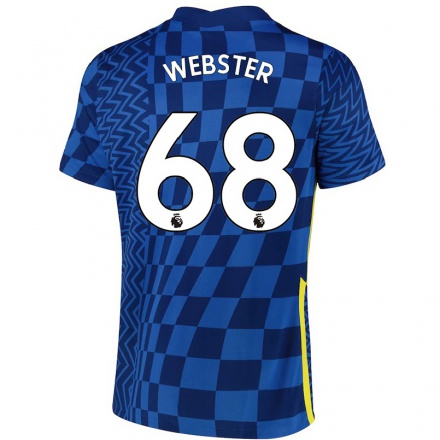 Niño Fútbol Camiseta Charlie Webster #68 Azul Oscuro 1ª Equipación 2021/22 Camisa Chile