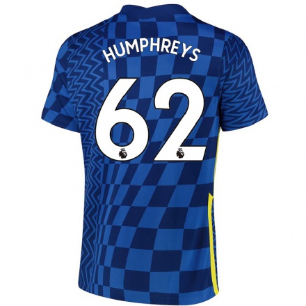 Niño Fútbol Camiseta Bashir Humphreys #62 Azul Oscuro 1ª Equipación 2021/22 Camisa Chile
