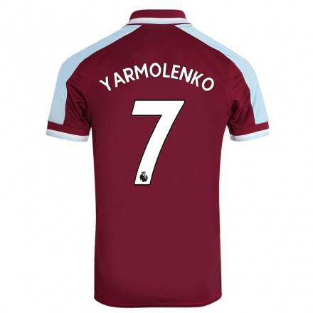 Niño Fútbol Camiseta Andriy Yarmolenko #7 Granate 1ª Equipación 2021/22 Camisa Chile