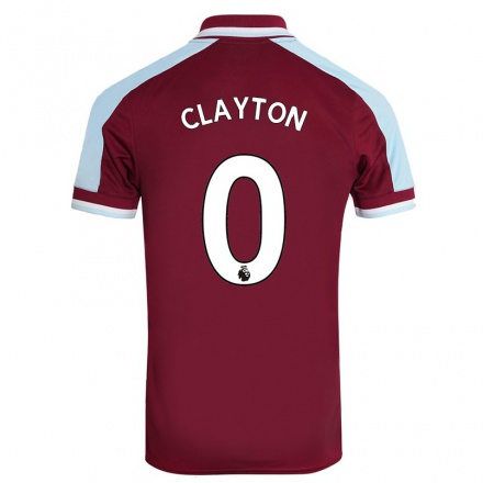 Niño Fútbol Camiseta Regan Clayton #0 Granate 1ª Equipación 2021/22 Camisa Chile
