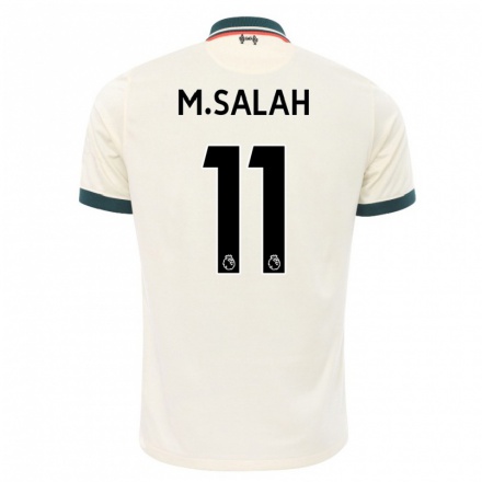 Niño Fútbol Camiseta Mohamed Salah #11 Beige 2ª Equipación 2021/22 Camisa Chile