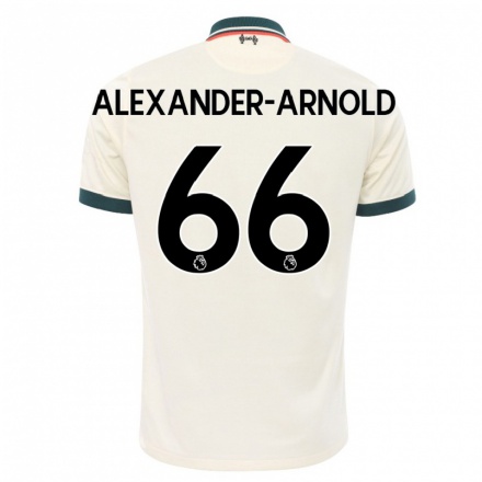 Niño Fútbol Camiseta Trent Alexander-Arnold #66 Beige 2ª Equipación 2021/22 Camisa Chile