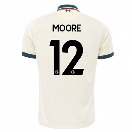 Niño Fútbol Camiseta Meikayla Moore #12 Beige 2ª Equipación 2021/22 Camisa Chile