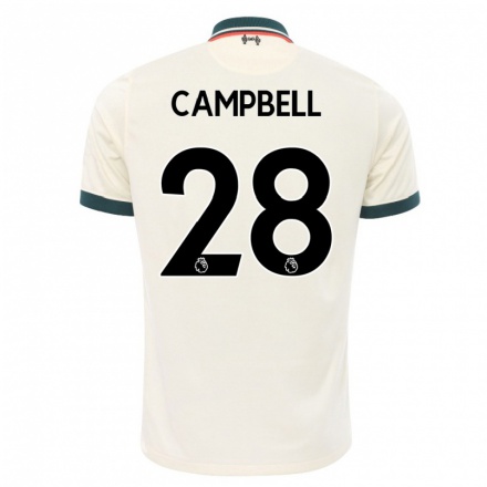 Niño Fútbol Camiseta Megan Campbell #28 Beige 2ª Equipación 2021/22 Camisa Chile