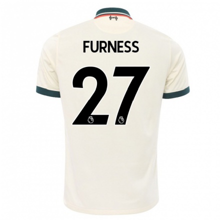 Niño Fútbol Camiseta Rachel Furness #27 Beige 2ª Equipación 2021/22 Camisa Chile