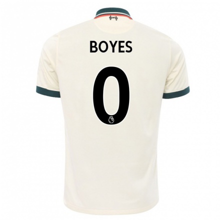 Niño Fútbol Camiseta Morgan Boyes #0 Beige 2ª Equipación 2021/22 Camisa Chile