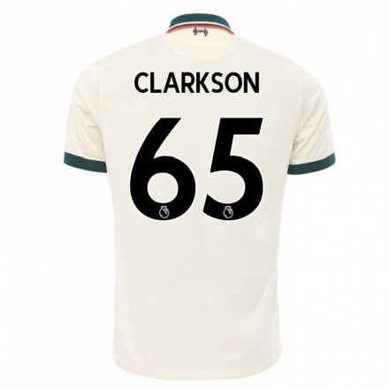 Niño Fútbol Camiseta Leighton Clarkson #65 Beige 2ª Equipación 2021/22 Camisa Chile