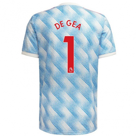 Niño Fútbol Camiseta David de Gea #1 Azul Blanco 2ª Equipación 2021/22 Camisa Chile