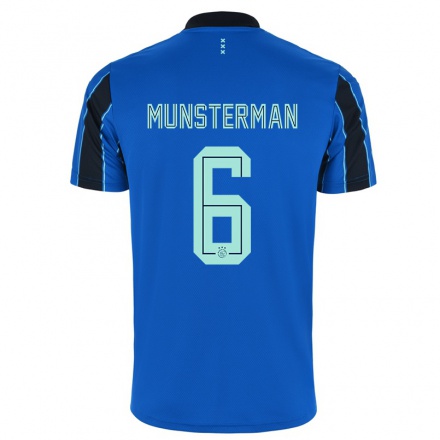 Niño Fútbol Camiseta Marthe Munsterman #6 Azul Negro 2ª Equipación 2021/22 Camisa Chile