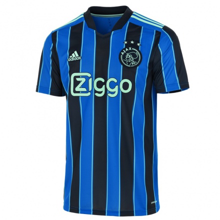 Niño Fútbol Camiseta Marjolijn Van Den Bighelaar #11 Azul Negro 2ª Equipación 2021/22 Camisa Chile