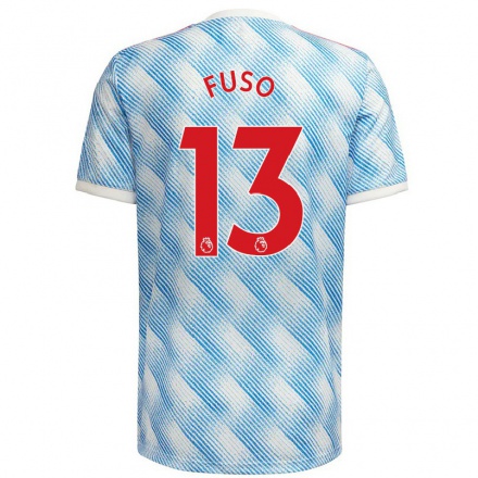 Niño Fútbol Camiseta Ivana Fuso #13 Azul Blanco 2ª Equipación 2021/22 Camisa Chile