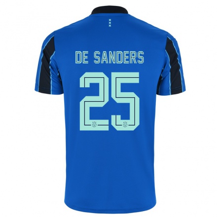 Niño Fútbol Camiseta Kay-lee de Sanders #25 Azul Negro 2ª Equipación 2021/22 Camisa Chile