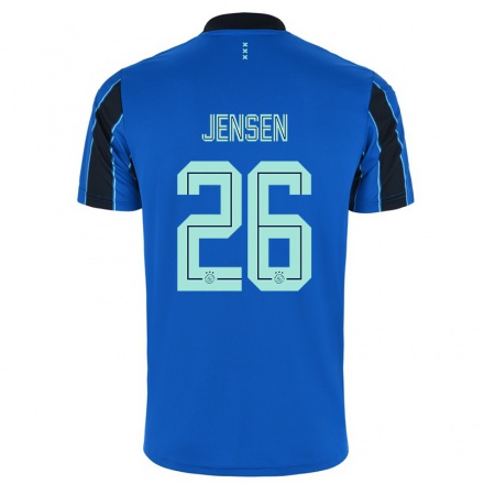 Niño Fútbol Camiseta Victor Jensen #26 Azul Negro 2ª Equipación 2021/22 Camisa Chile