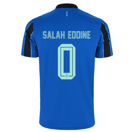 Niño Fútbol Camiseta Anass Salah-Eddine #0 Azul Negro 2ª Equipación 2021/22 Camisa Chile