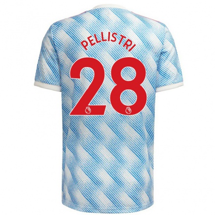 Niño Fútbol Camiseta Facundo Pellistri #28 Azul Blanco 2ª Equipación 2021/22 Camisa Chile