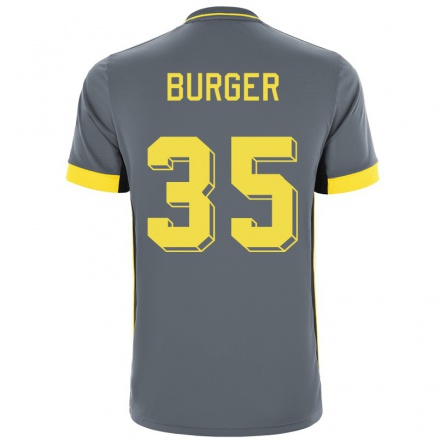 Niño Fútbol Camiseta Wouter Burger #35 Gris Negro 2ª Equipación 2021/22 Camisa Chile