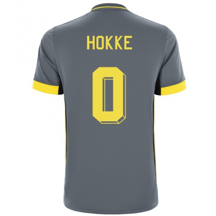 Niño Fútbol Camiseta Milan Hokke #0 Gris Negro 2ª Equipación 2021/22 Camisa Chile