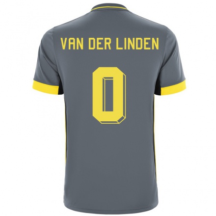 Niño Fútbol Camiseta Remsey van der Linden #0 Gris Negro 2ª Equipación 2021/22 Camisa Chile
