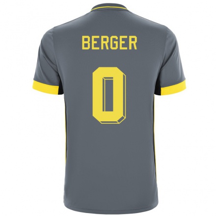 Niño Fútbol Camiseta Mannou Berger #0 Gris Negro 2ª Equipación 2021/22 Camisa Chile