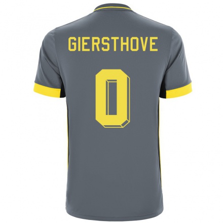 Niño Fútbol Camiseta Djomar Giersthove #0 Gris Negro 2ª Equipación 2021/22 Camisa Chile