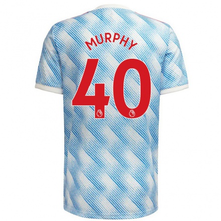 Niño Fútbol Camiseta Niamh Murphy #40 Azul Blanco 2ª Equipación 2021/22 Camisa Chile