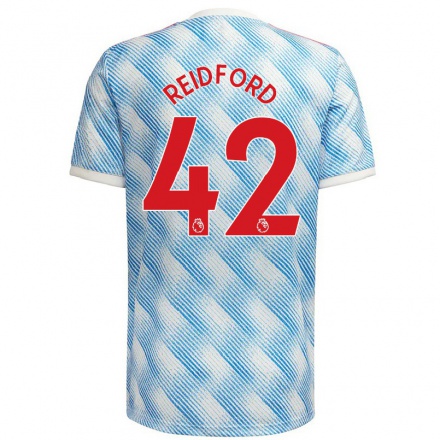 Niño Fútbol Camiseta Izzy Reidford #42 Azul Blanco 2ª Equipación 2021/22 Camisa Chile