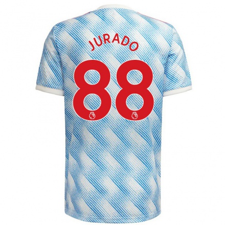 Niño Fútbol Camiseta Marc Jurado #88 Azul Blanco 2ª Equipación 2021/22 Camisa Chile