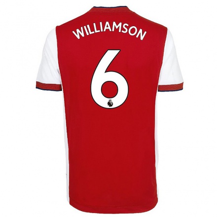 Niño Fútbol Camiseta Leah Williamson #6 Amarillo 2ª Equipación 2021/22 Camisa Chile