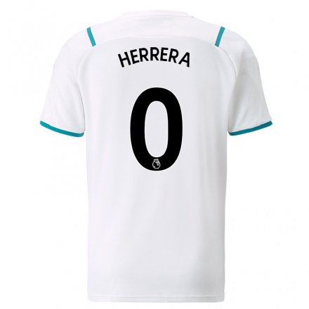 Niño Fútbol Camiseta Yangel Herrera #0 Blanco 2ª Equipación 2021/22 Camisa Chile