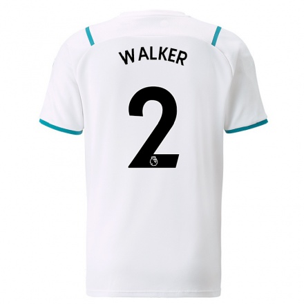 Niño Fútbol Camiseta Kyle Walker #2 Blanco 2ª Equipación 2021/22 Camisa Chile