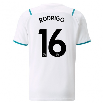 Niño Fútbol Camiseta Rodri #16 Blanco 2ª Equipación 2021/22 Camisa Chile