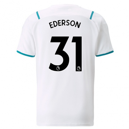 Niño Fútbol Camiseta Ederson #31 Blanco 2ª Equipación 2021/22 Camisa Chile
