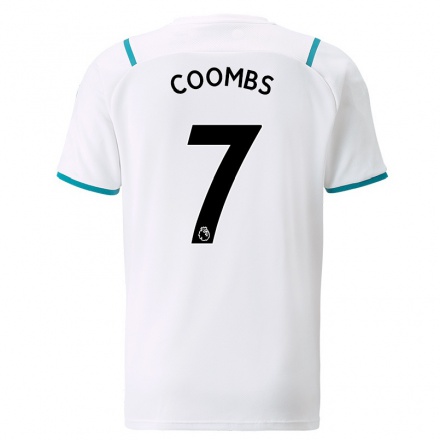 Niño Fútbol Camiseta Laura Coombs #7 Blanco 2ª Equipación 2021/22 Camisa Chile