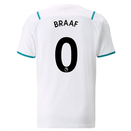 Niño Fútbol Camiseta Jayden Braaf #0 Blanco 2ª Equipación 2021/22 Camisa Chile