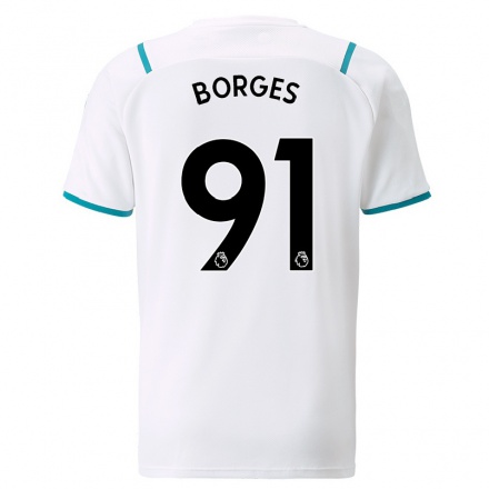 Niño Fútbol Camiseta Carlos Borges #91 Blanco 2ª Equipación 2021/22 Camisa Chile