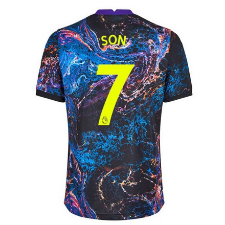 Niño Fútbol Camiseta Heung-min Son #7 Multicolor 2ª Equipación 2021/22 Camisa Chile