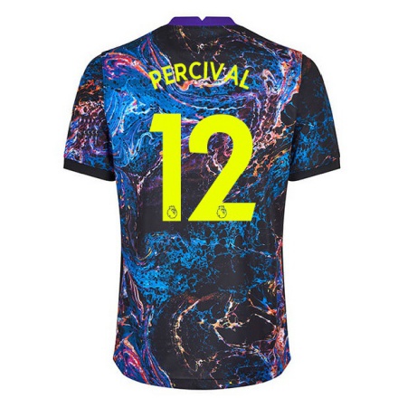 Niño Fútbol Camiseta Ria Percival #12 Multicolor 2ª Equipación 2021/22 Camisa Chile