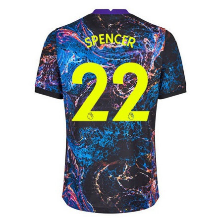 Niño Fútbol Camiseta Rebecca Spencer #22 Multicolor 2ª Equipación 2021/22 Camisa Chile