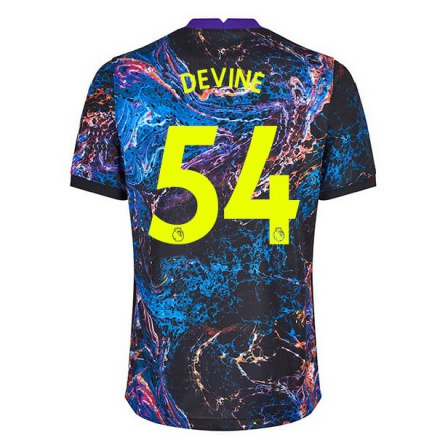 Niño Fútbol Camiseta Alfie Devine #54 Multicolor 2ª Equipación 2021/22 Camisa Chile