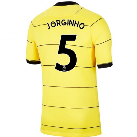 Niño Fútbol Camiseta Jorginho #5 Amarillo 2ª Equipación 2021/22 Camisa Chile