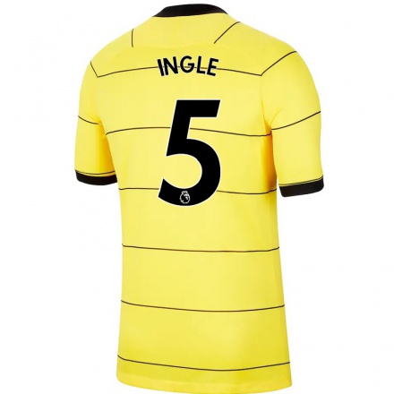 Niño Fútbol Camiseta Sophie Ingle #5 Amarillo 2ª Equipación 2021/22 Camisa Chile