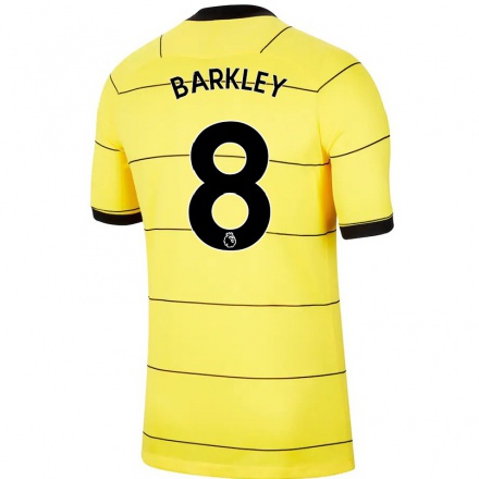 Niño Fútbol Camiseta Ross Barkley #8 Amarillo 2ª Equipación 2021/22 Camisa Chile