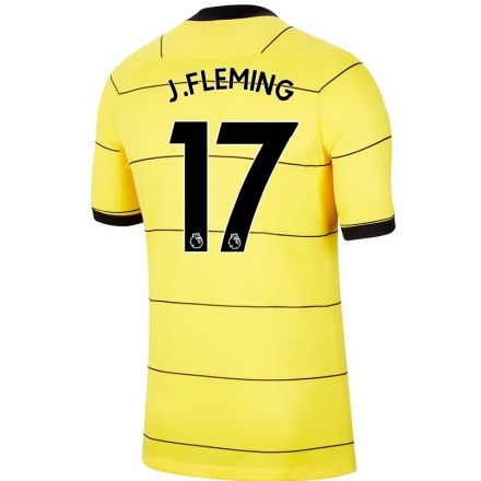 Niño Fútbol Camiseta Jessie Fleming #17 Amarillo 2ª Equipación 2021/22 Camisa Chile