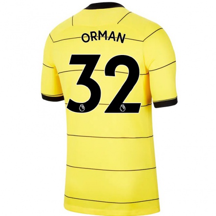 Niño Fútbol Camiseta Emily Orman #32 Amarillo 2ª Equipación 2021/22 Camisa Chile