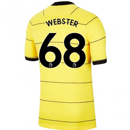 Niño Fútbol Camiseta Charlie Webster #68 Amarillo 2ª Equipación 2021/22 Camisa Chile