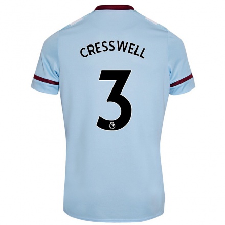 Niño Fútbol Camiseta Aaron Cresswell #3 Cielo Azul 2ª Equipación 2021/22 Camisa Chile