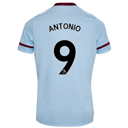 Niño Fútbol Camiseta Michail Antonio #9 Cielo Azul 2ª Equipación 2021/22 Camisa Chile