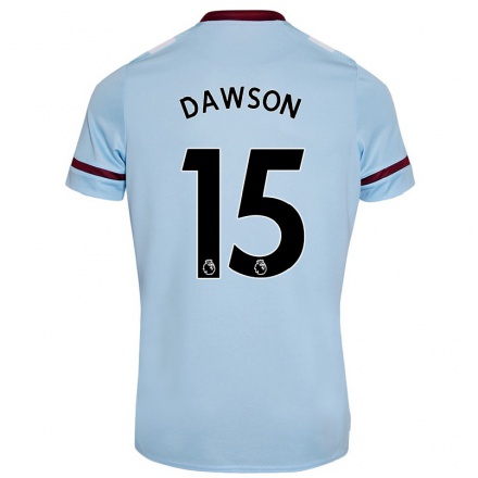 Niño Fútbol Camiseta Craig Dawson #15 Cielo Azul 2ª Equipación 2021/22 Camisa Chile