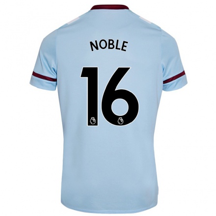 Niño Fútbol Camiseta Mark Noble #16 Cielo Azul 2ª Equipación 2021/22 Camisa Chile